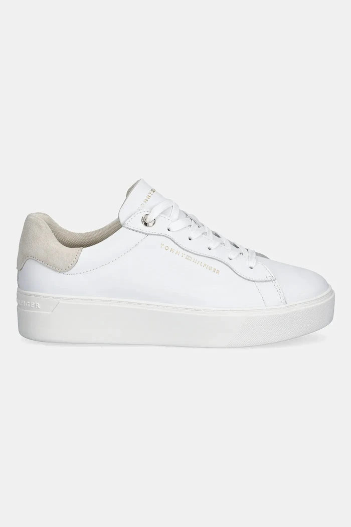 Кожени маратонки Tommy Hilfiger CHIC PLATFORM CUPSOLE SNEAKER