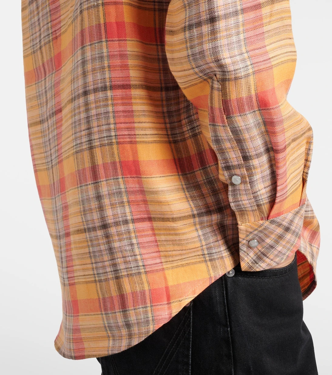 God's True Cashmere - Twilight linen shirt with moonstone