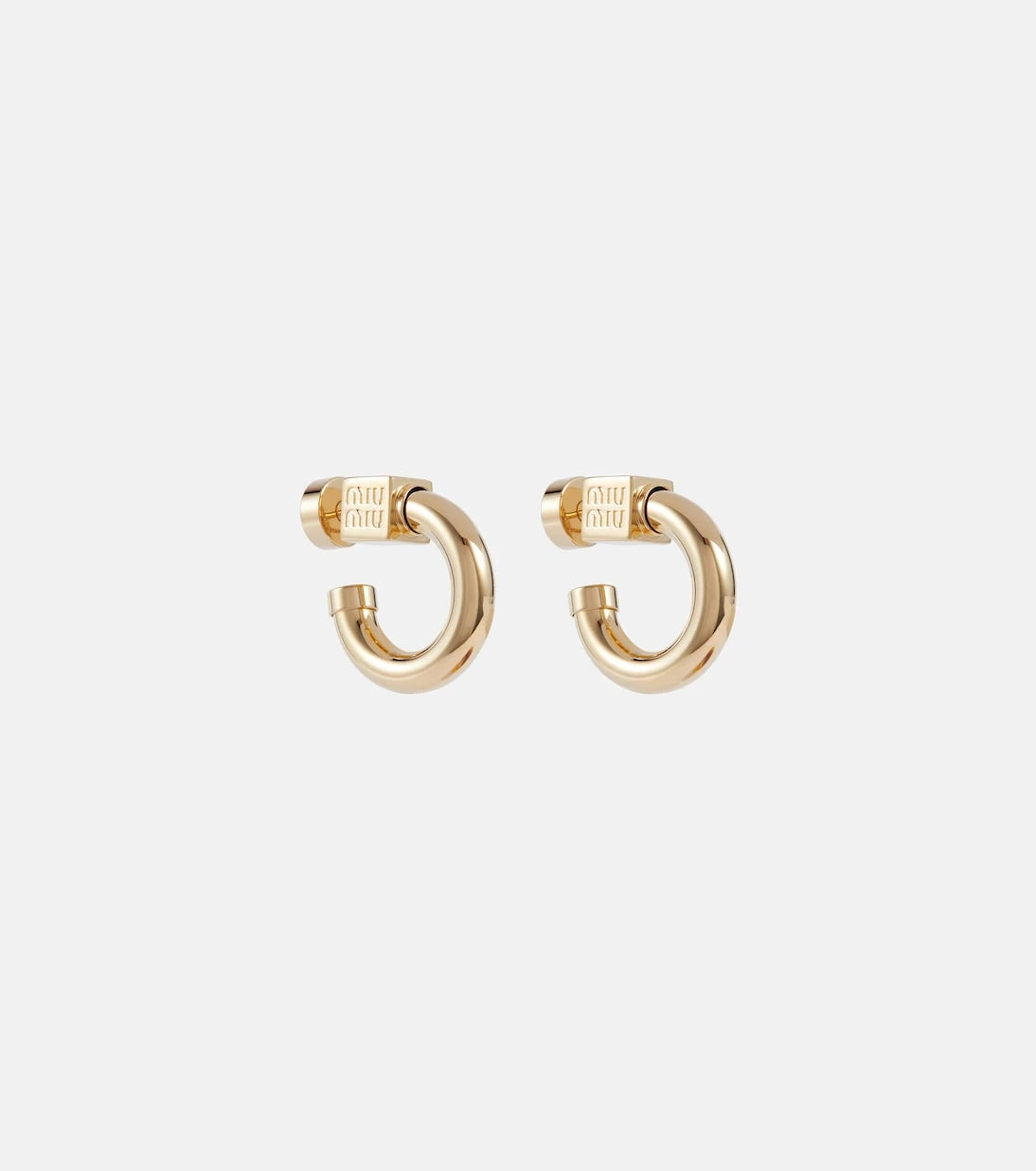 Miu Miu - Logo hoop earrings