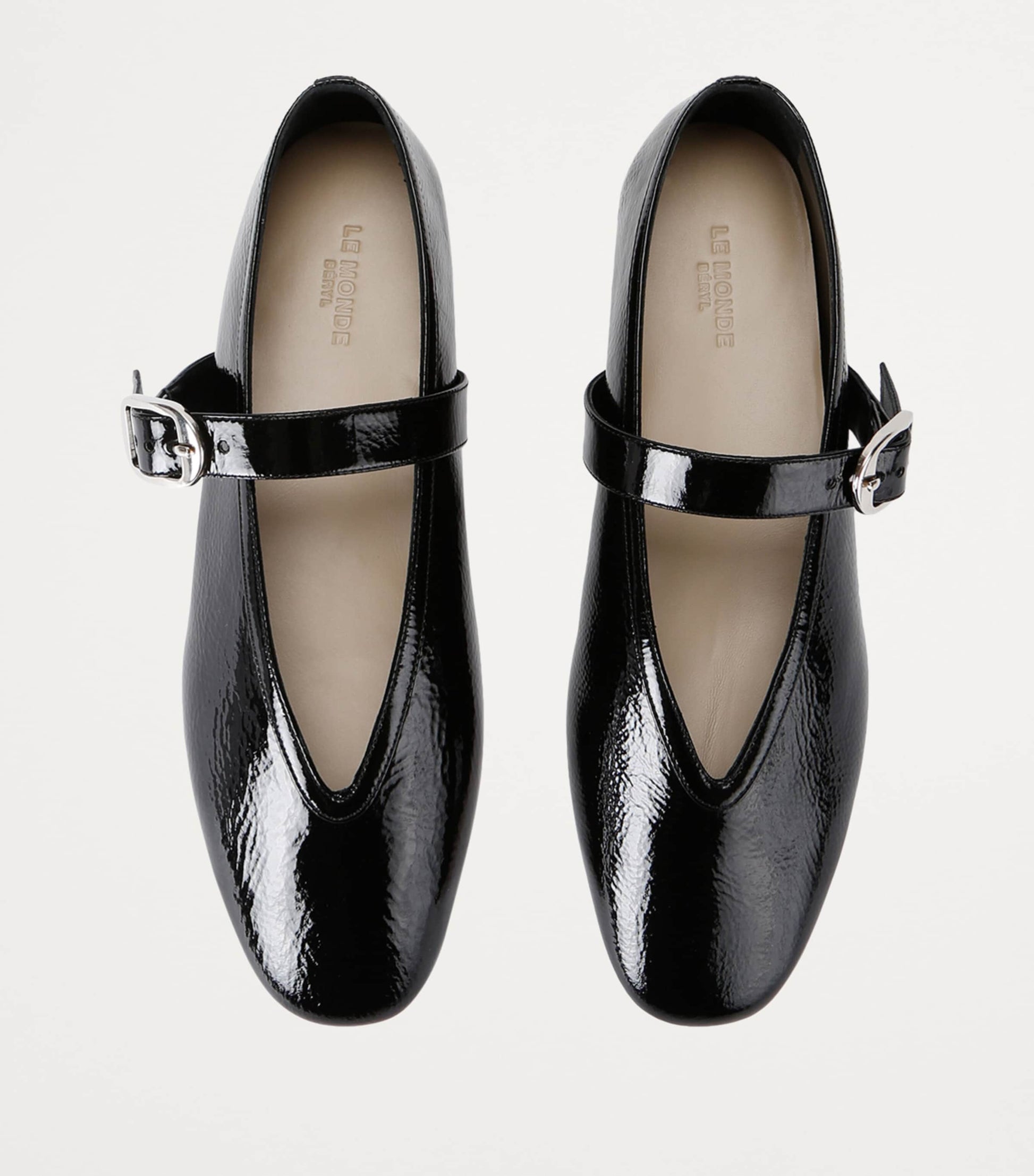 Patent Leather Stella Flats BLACK