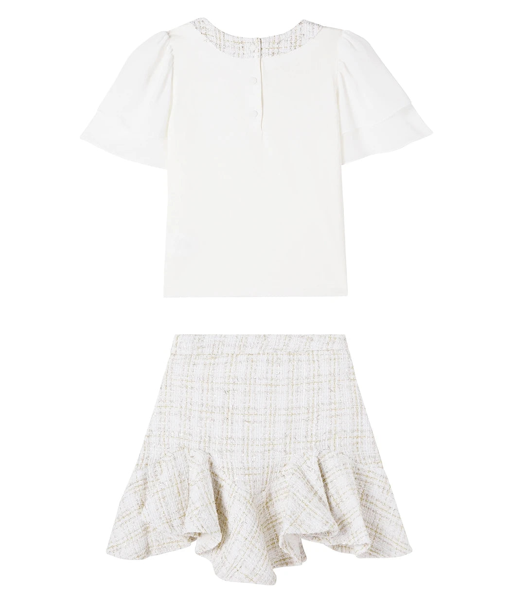 Patachou - Tweed top and skirt set