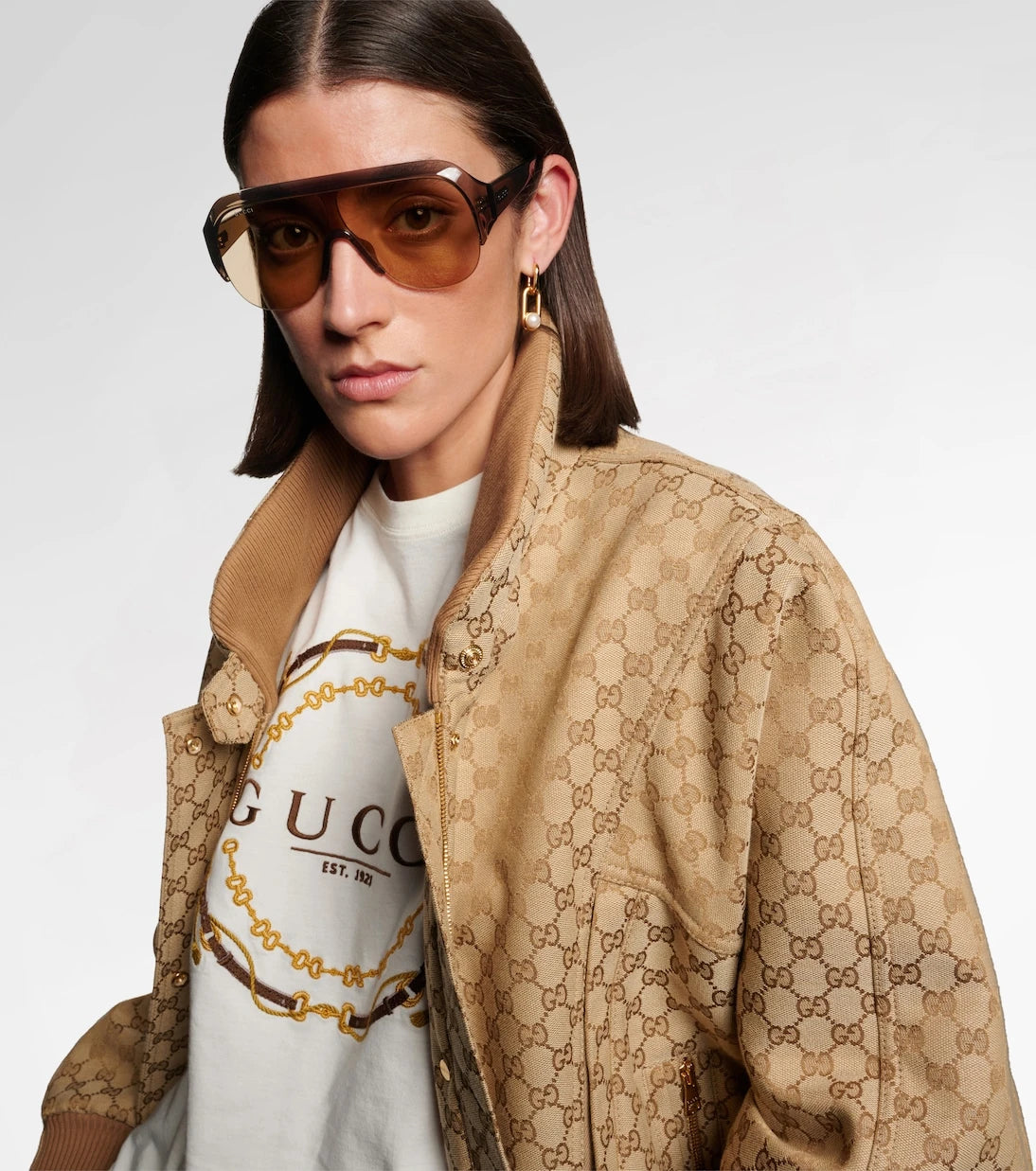 Gucci - Logo shield sunglasses