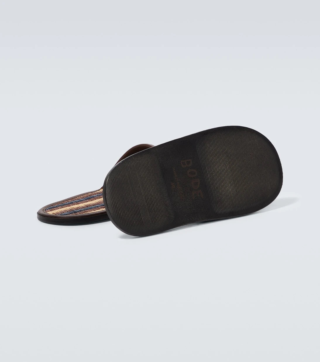 Bode - Duotone leather-trimmed slides