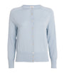 Agnona Blue Cashmere Buttoned Cardigan