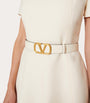 Valentino Garavani White Reversible VLOGO Signature Belt