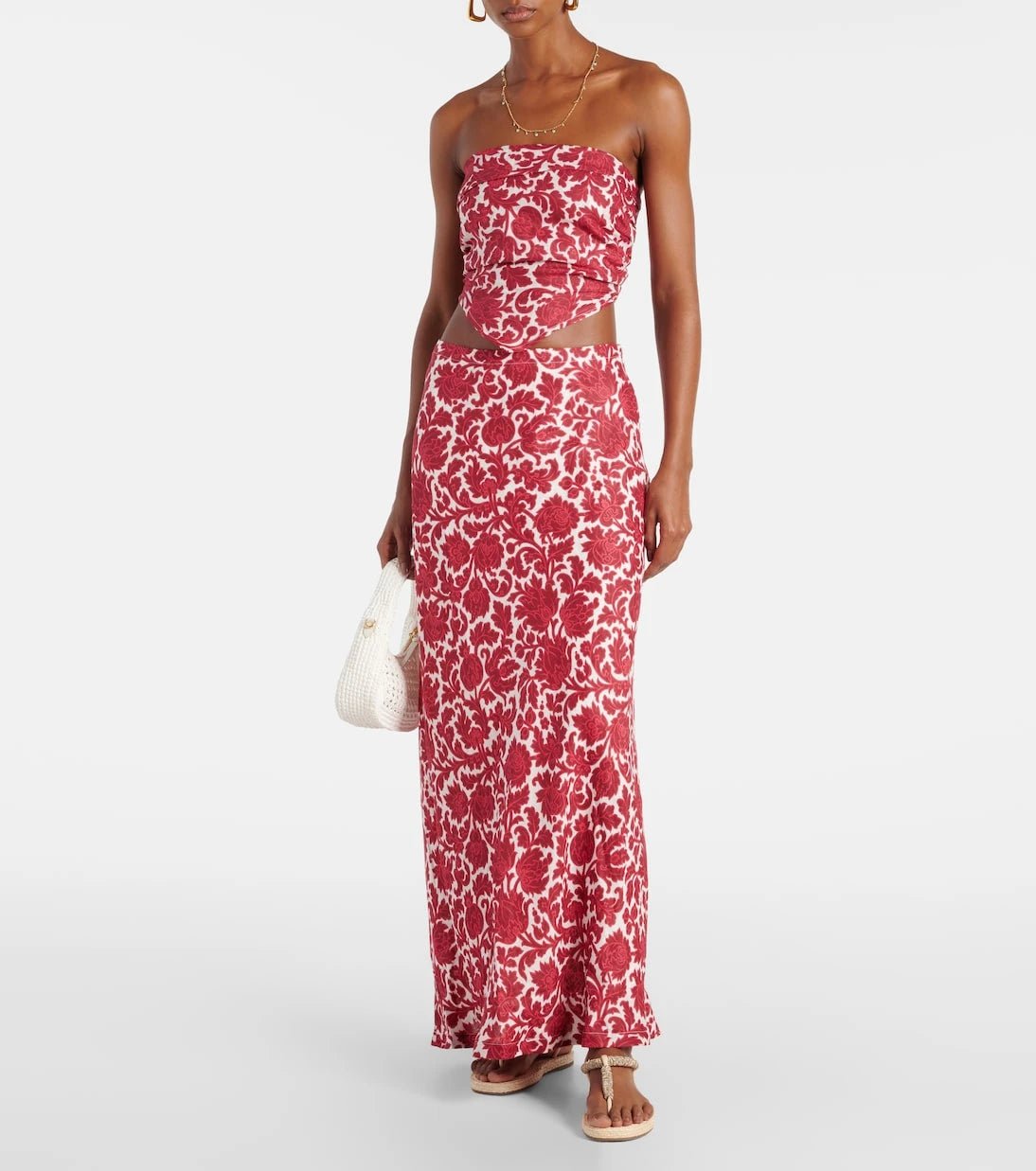 Faithfull - Antibes floral linen bandeau top