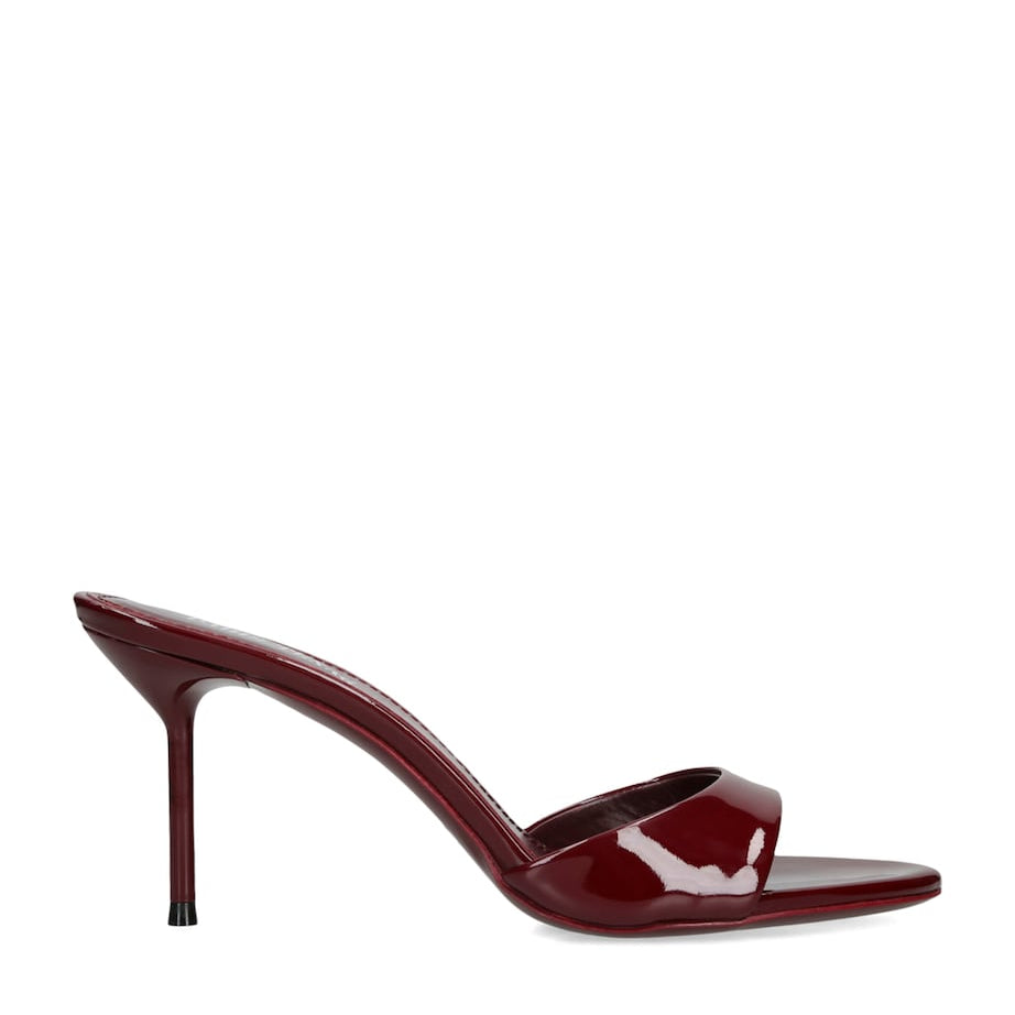 Patent Leather Lidia Mules 70 WINE