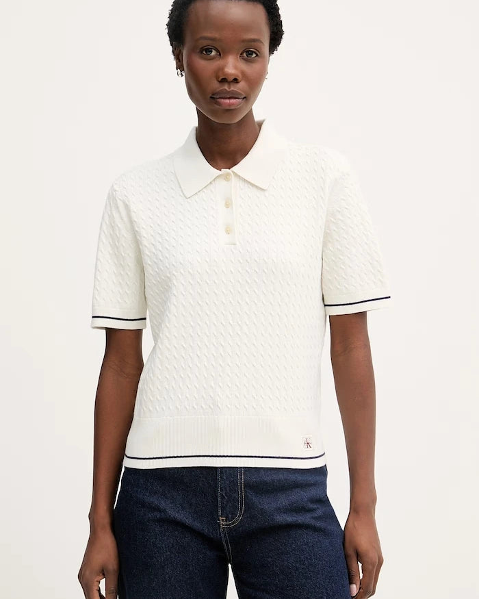 Calvin Klein Jeans Yakalı Polo Tişört Kadın