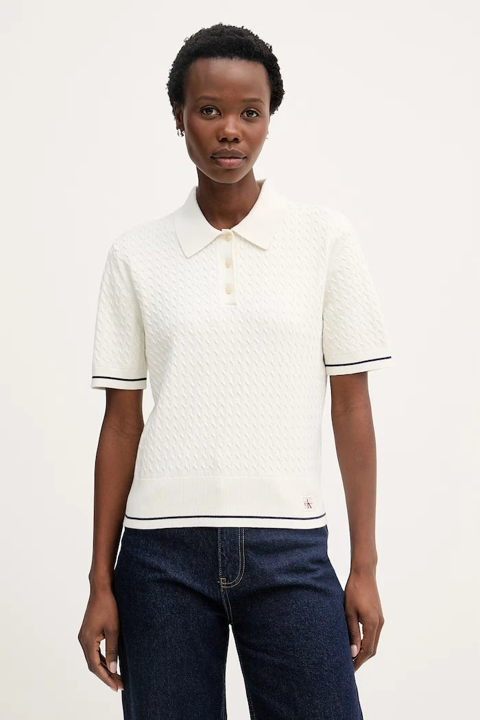 Calvin Klein Jeans Yakalı Polo Tişört Kadın