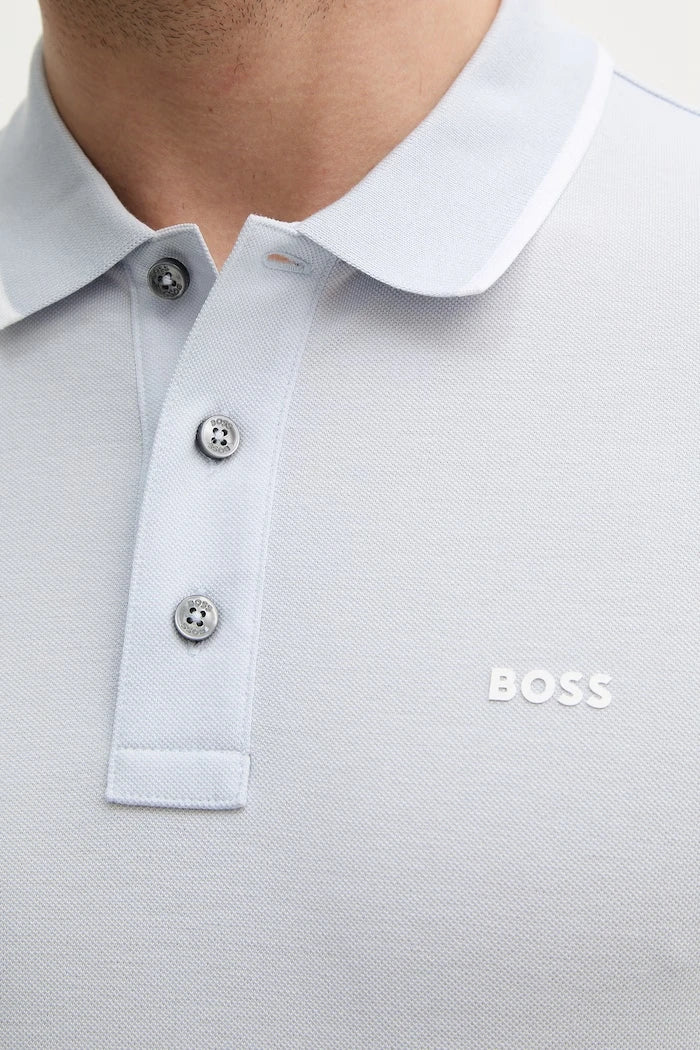 BOSS erkek pamuklu yakalı tişört Parlay 190