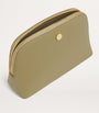 Small Leather Cosmetic Bag OLIVE