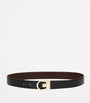 Saint Laurent Black Calfskin Reversible Belt