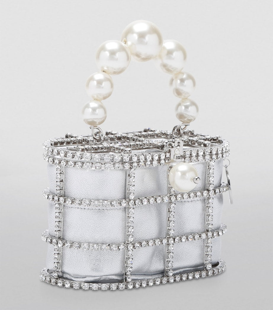 Silver Mini Holli Cioccolato Top-Handle Bag