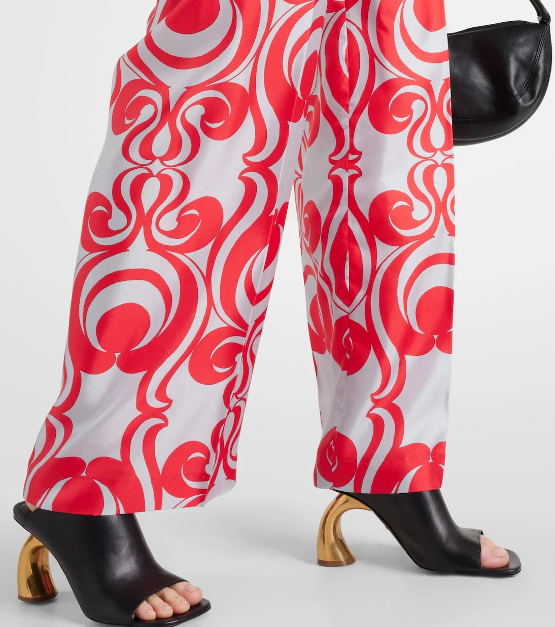 Dries Van Noten - Printed silk wide-leg pants