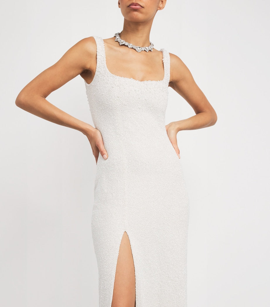 Crystal Square-Neck Gown