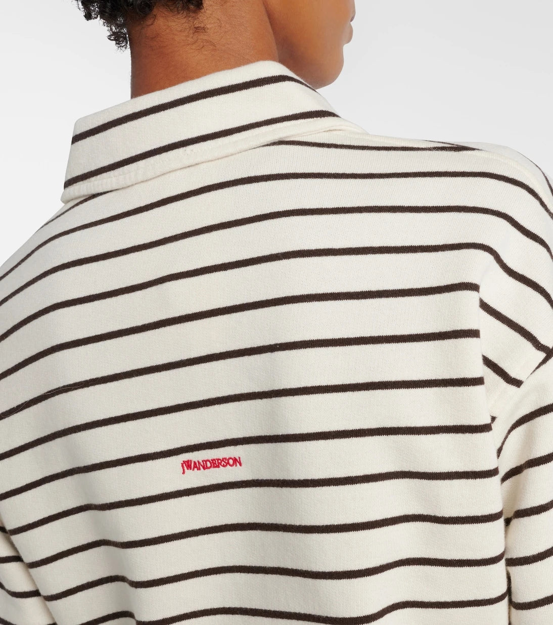 JW Anderson - Cropped striped cotton polo sweater