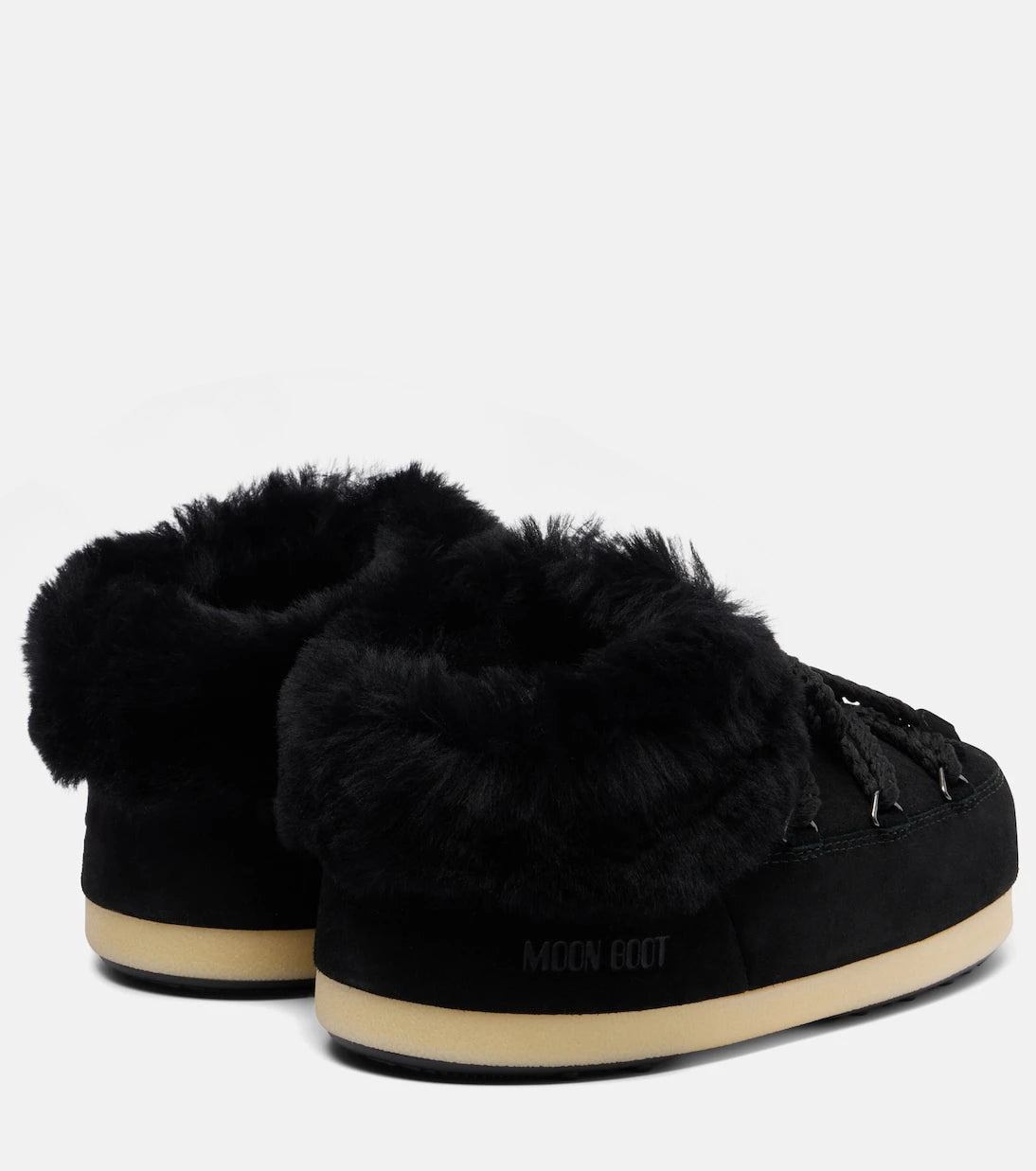 Moon Boot - EVX shearling-trimmed suede mules