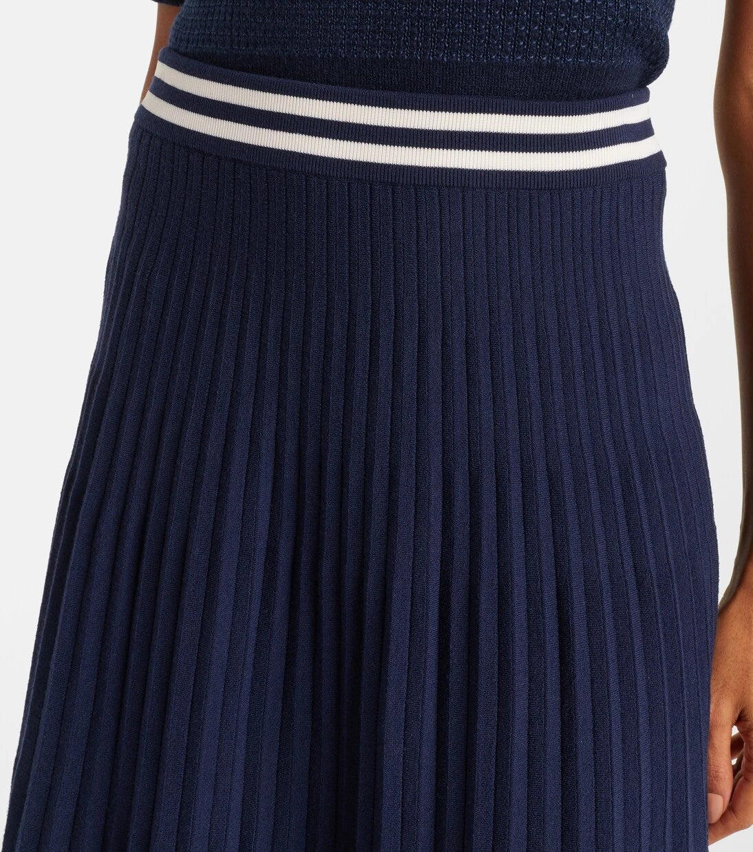 Thom Browne - Plissé wool-blend midi skirt