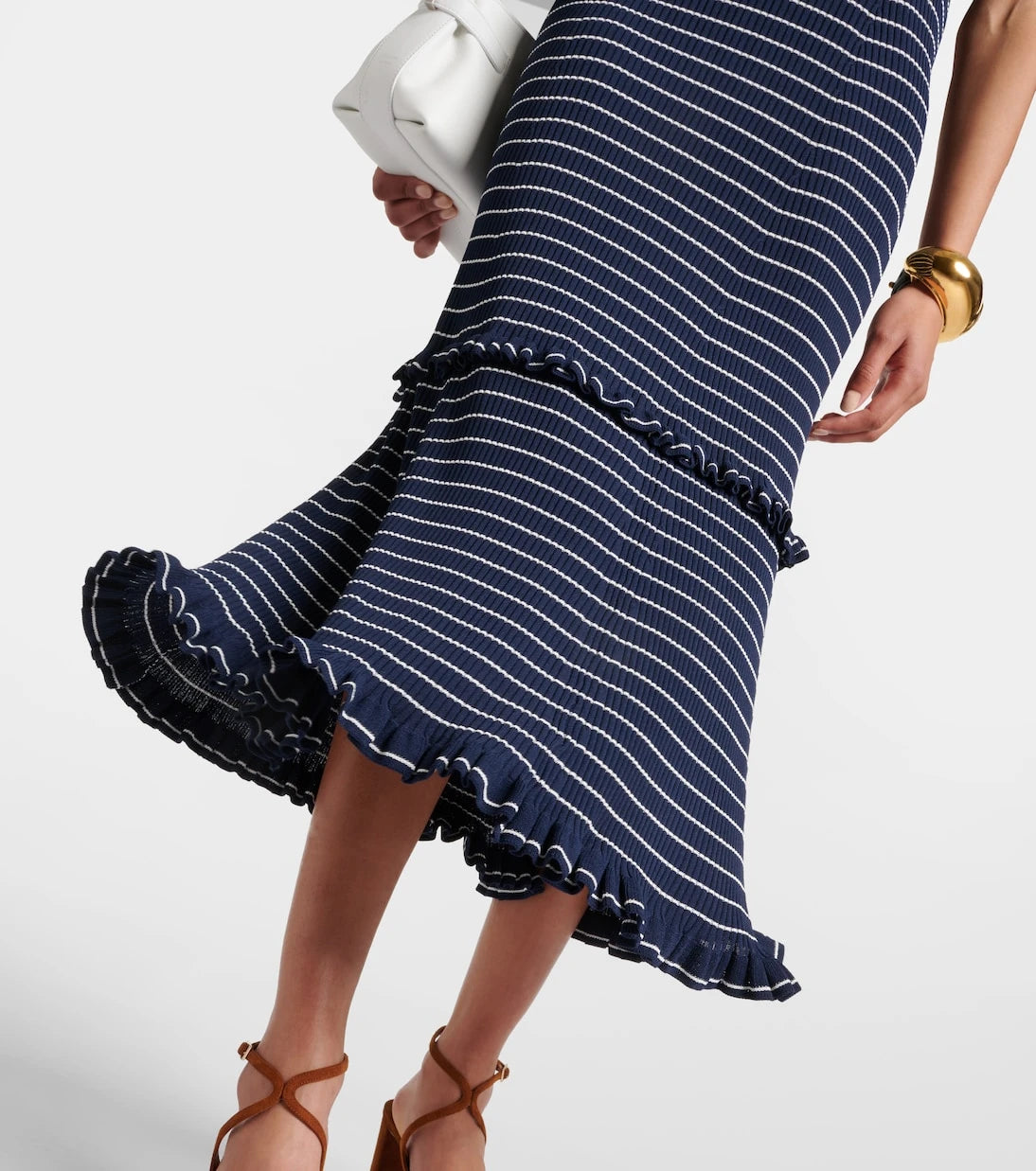 Altuzarra - Delpini striped ruffled maxi dress