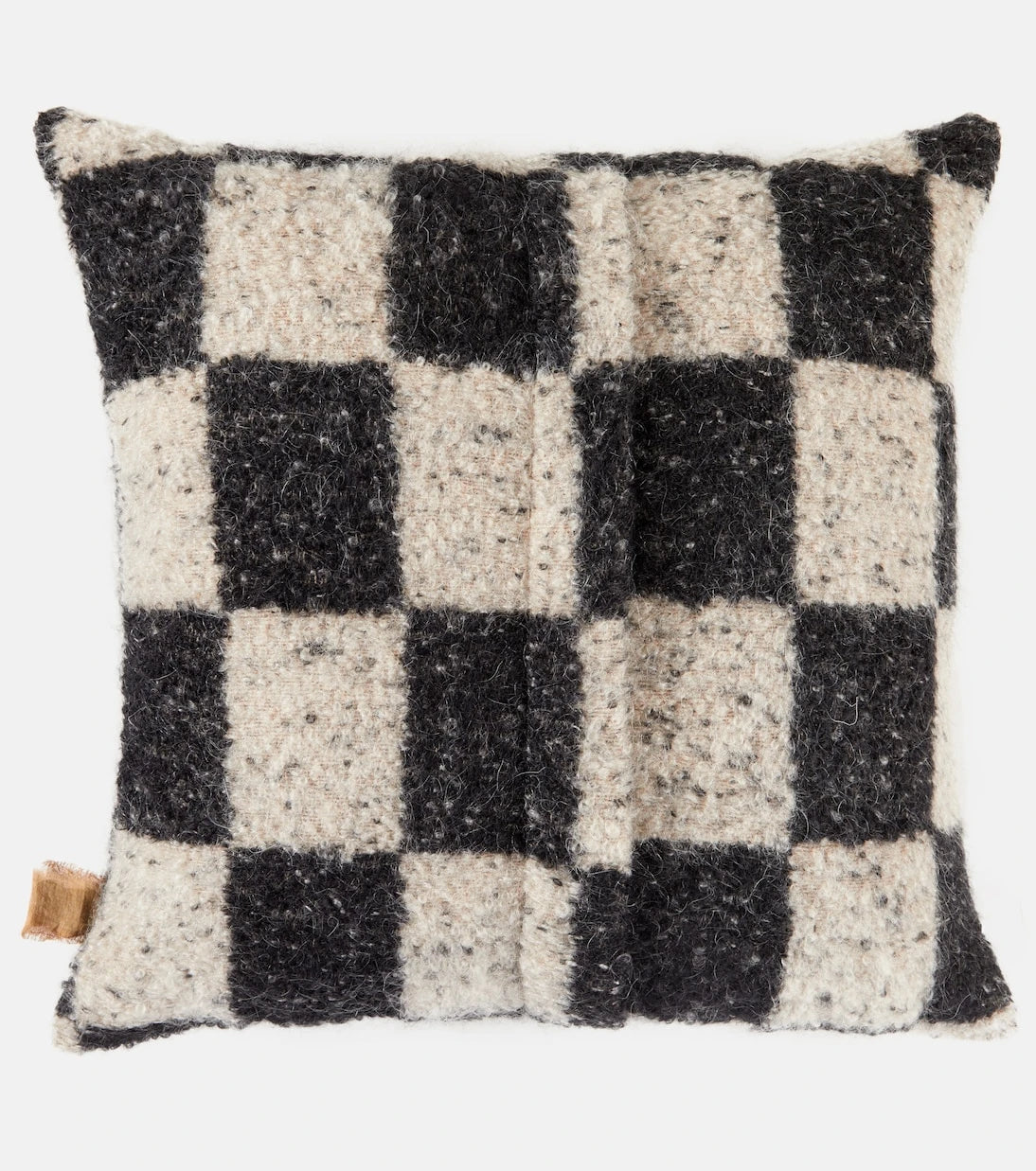 The House of Lyria - Ronce checked wool-blend cushion