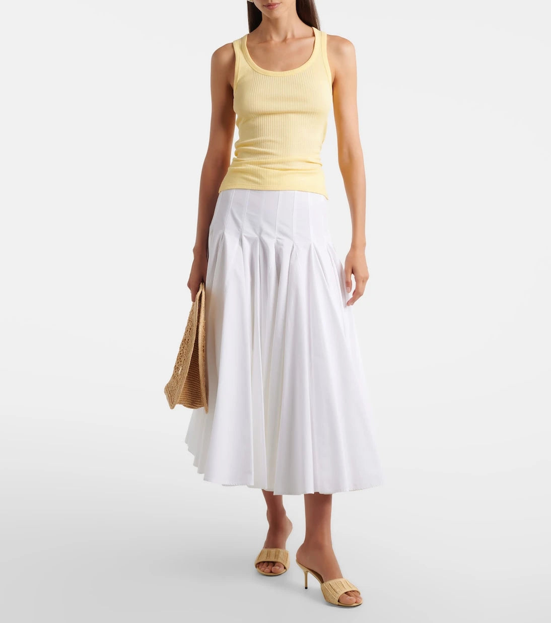 Jacquemus - Cubisto raffia-effect mules