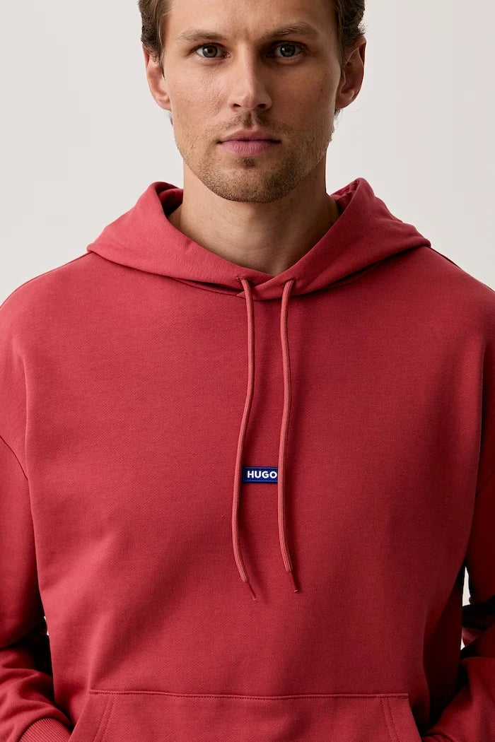 HUGO Blue kapüşonlu erkek pamuklu sweatshirt Nalonso