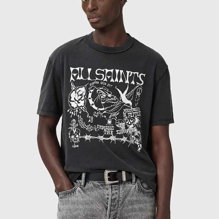 Памучна тениска AllSaints CHINGFORD