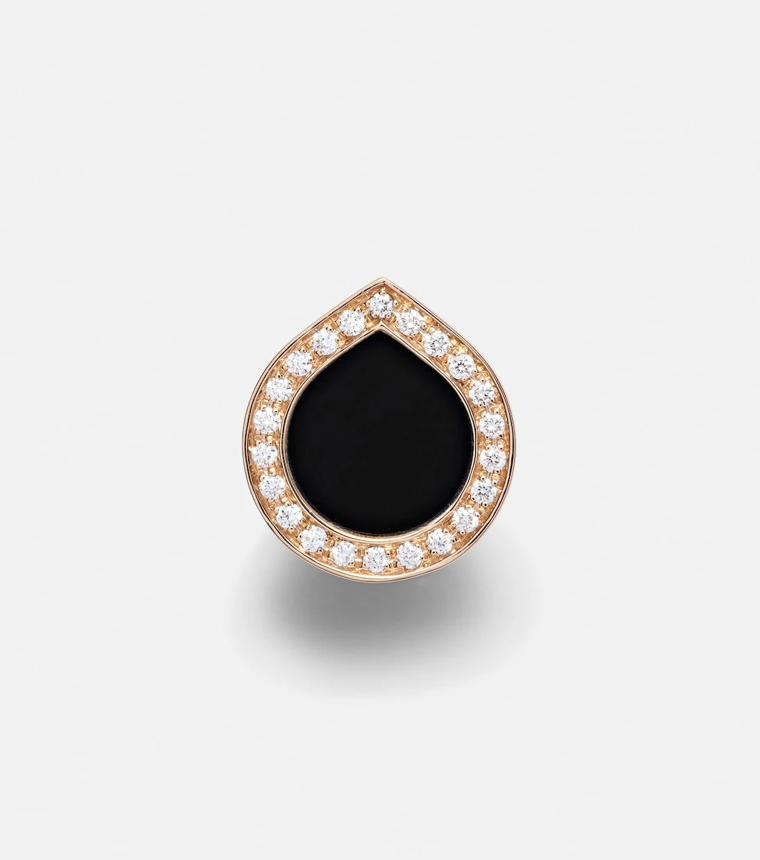 Repossi - Antifer 18kt rose gold single earring with onyx and diamonds