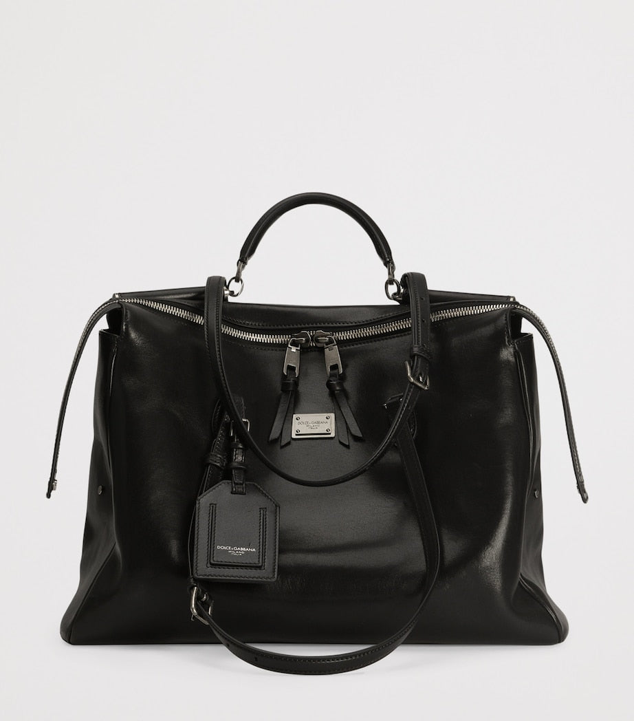 Dolce & Gabbana Leather-Blend Top-Handle Bag