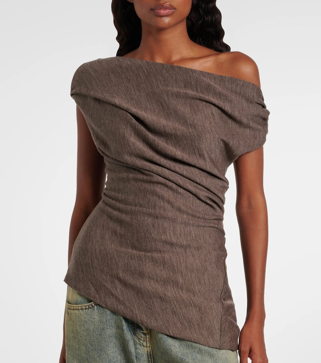 Entire Studios - Draped asymmetric wool top