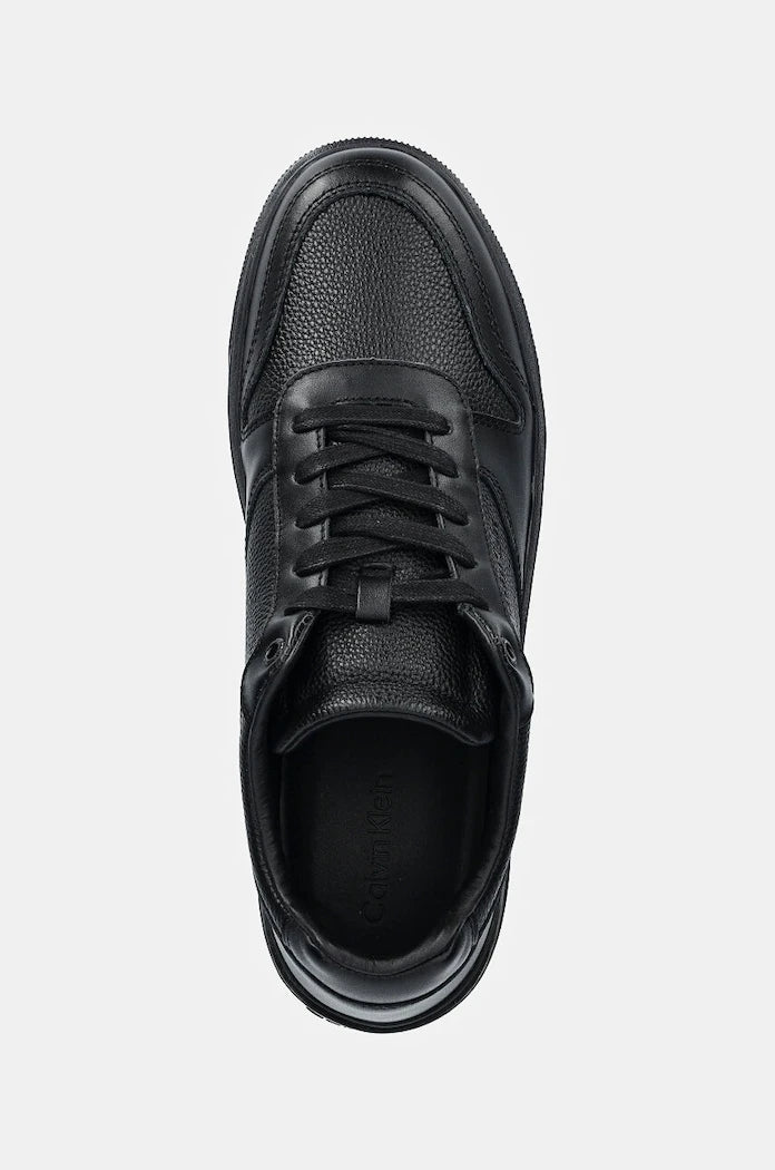 Кожени маратонки Calvin Klein LOW TOP LACE UP BSKT LTH