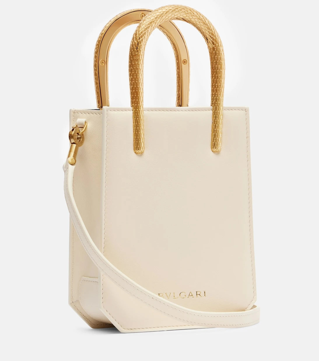 Bvlgari - Serpentine Small embellished leather top-handle bag