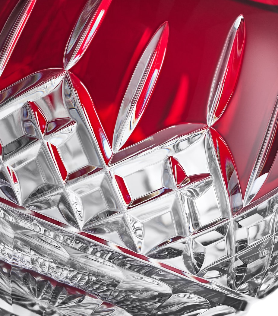 Crystal Lismore Red Rose Bowl (20cm)