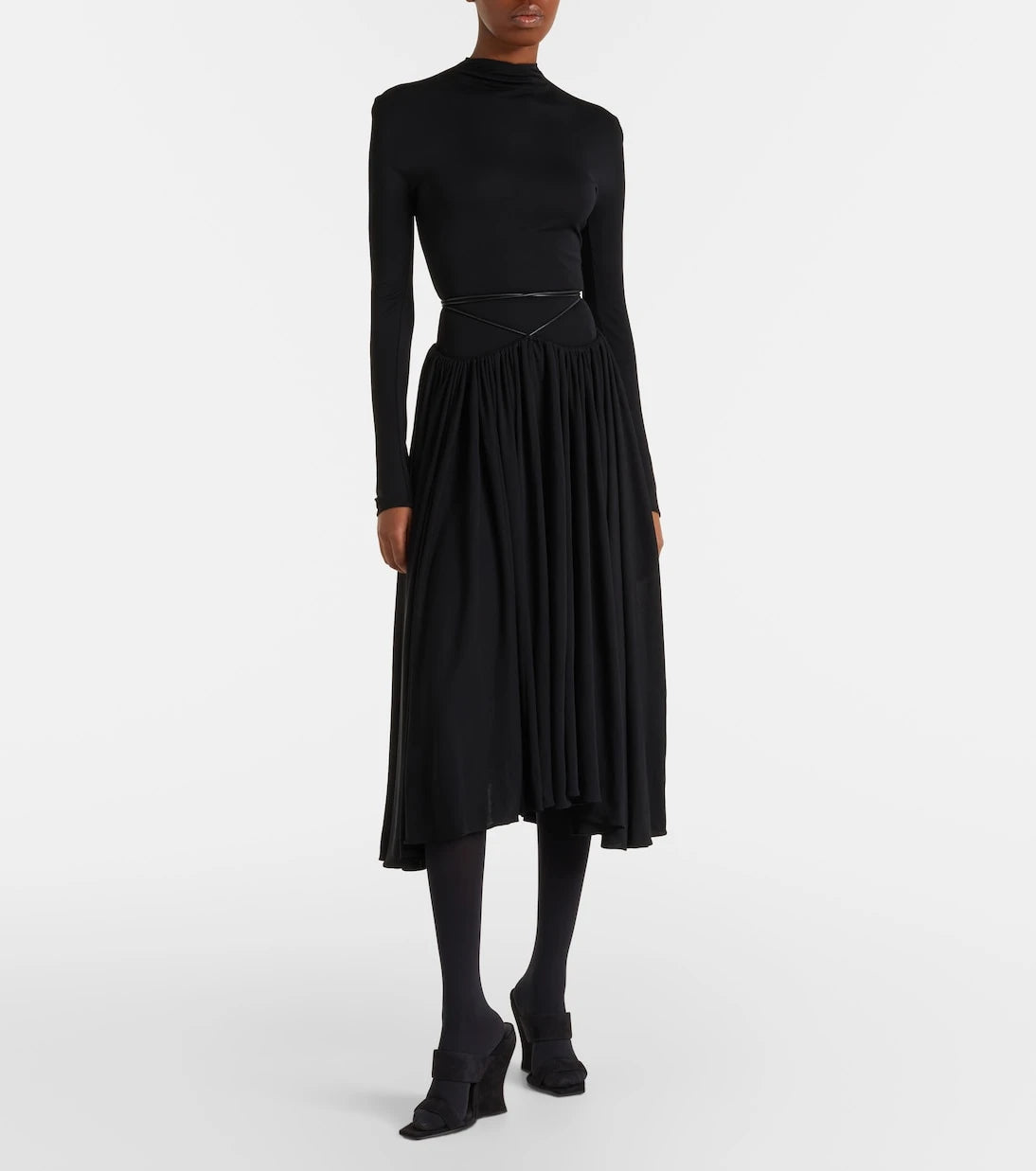 Alaïa - فستان جيرسيه متوسط الطول