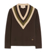 Valentino Brown Virgin Wool Sweater