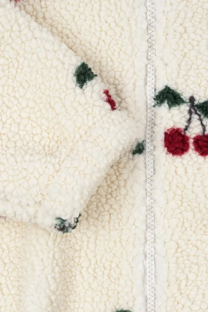 Konges Sløjd Çocuk Polar JODY TEDDY JACKET GRS
