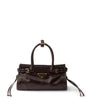 Prada Brown Mini Leather Bonnie Top-Handle Bag