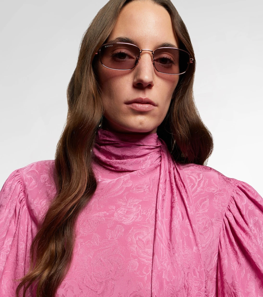 Gucci - Bamboo rectangular sunglasses