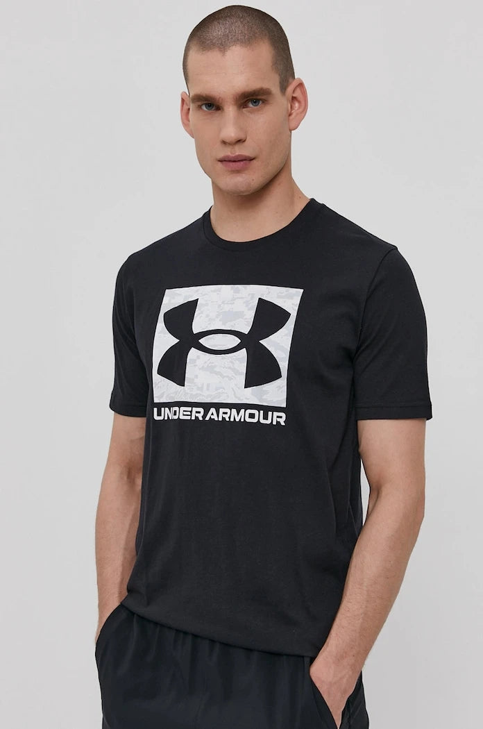 Under Armour тениска мъжка с памук CAMO BOXED LOGO