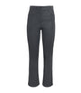 Joseph Grey Lambskin Tafira Flared Trousers
