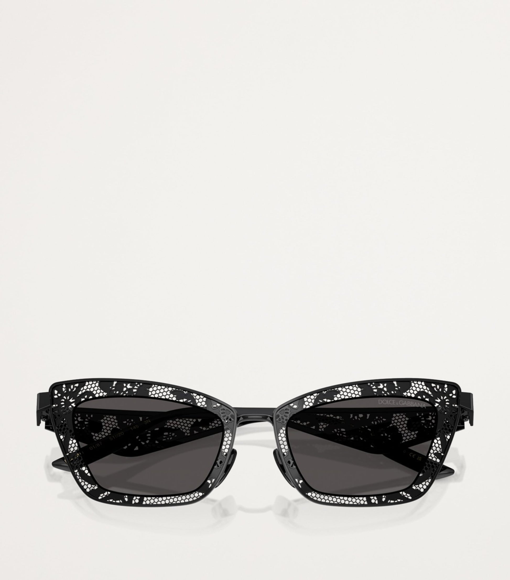 Black Steel Cat Eye Sunglasses