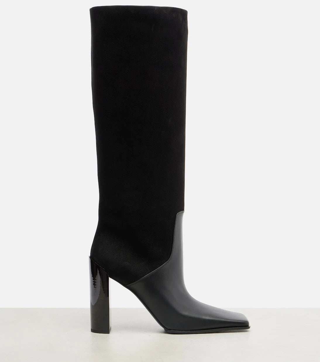 Alaïa - 90 leather and suede knee-high boots