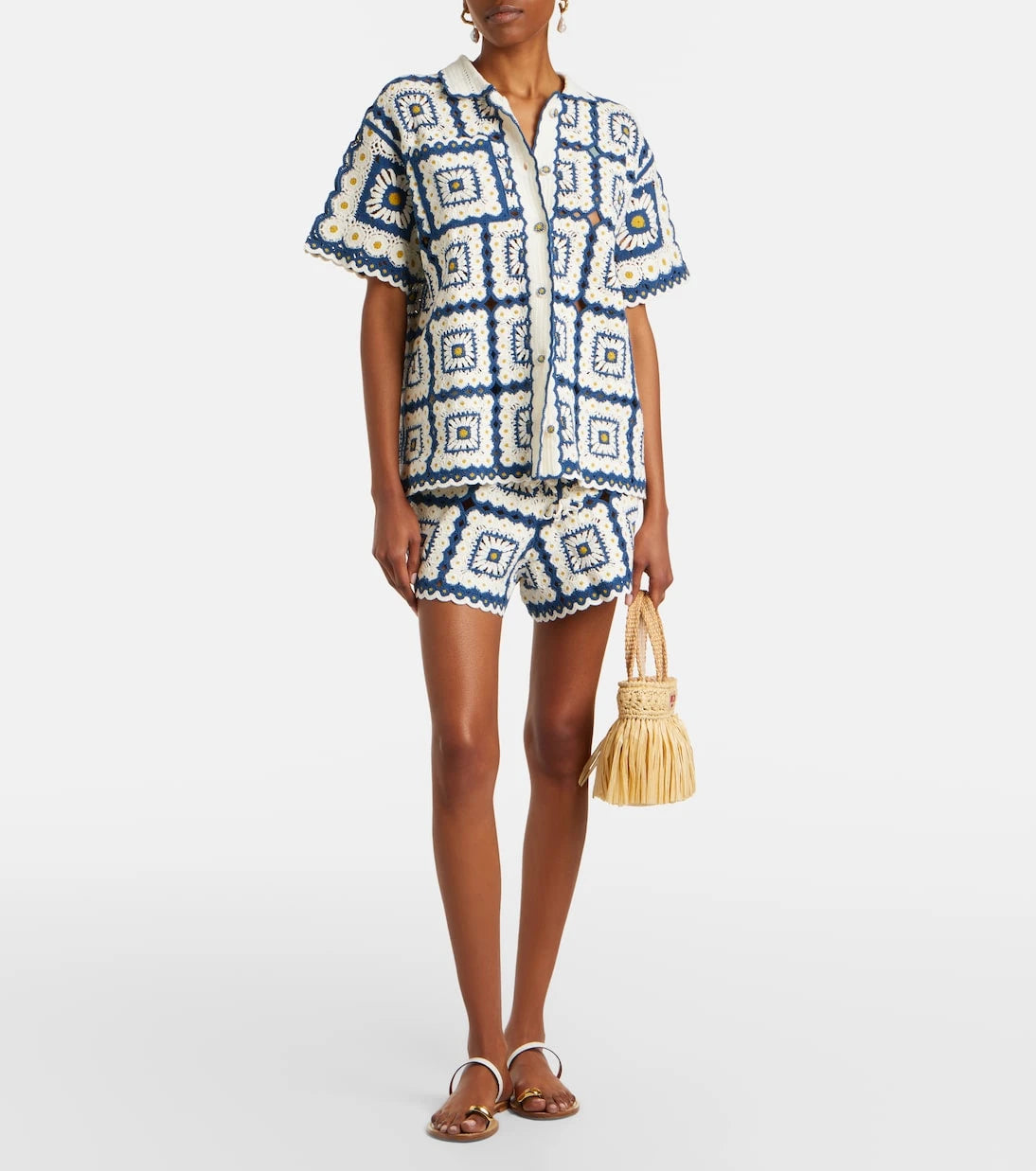 Alémais - Dolly crochet cotton shorts