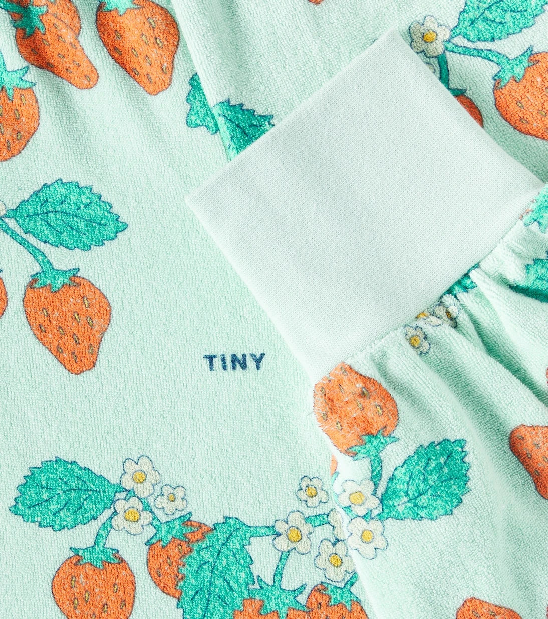 Tinycottons - بنطال رياضي من القطن تيري بنقشة الفراولة