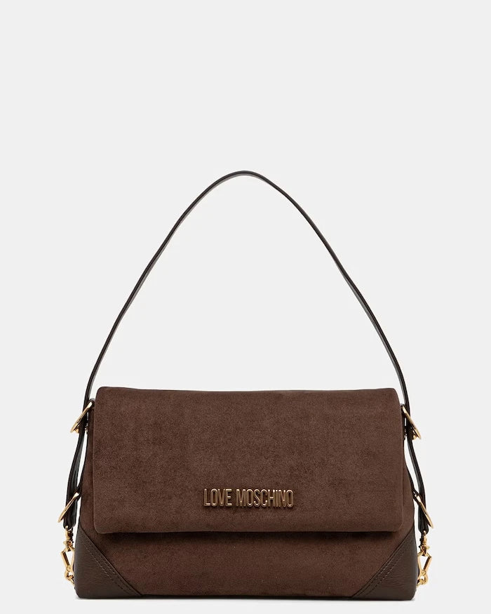 Love Moschino чанта дамска от имитация на велур
