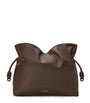 LOEWE Brown Large Leather Flamenco Purse
