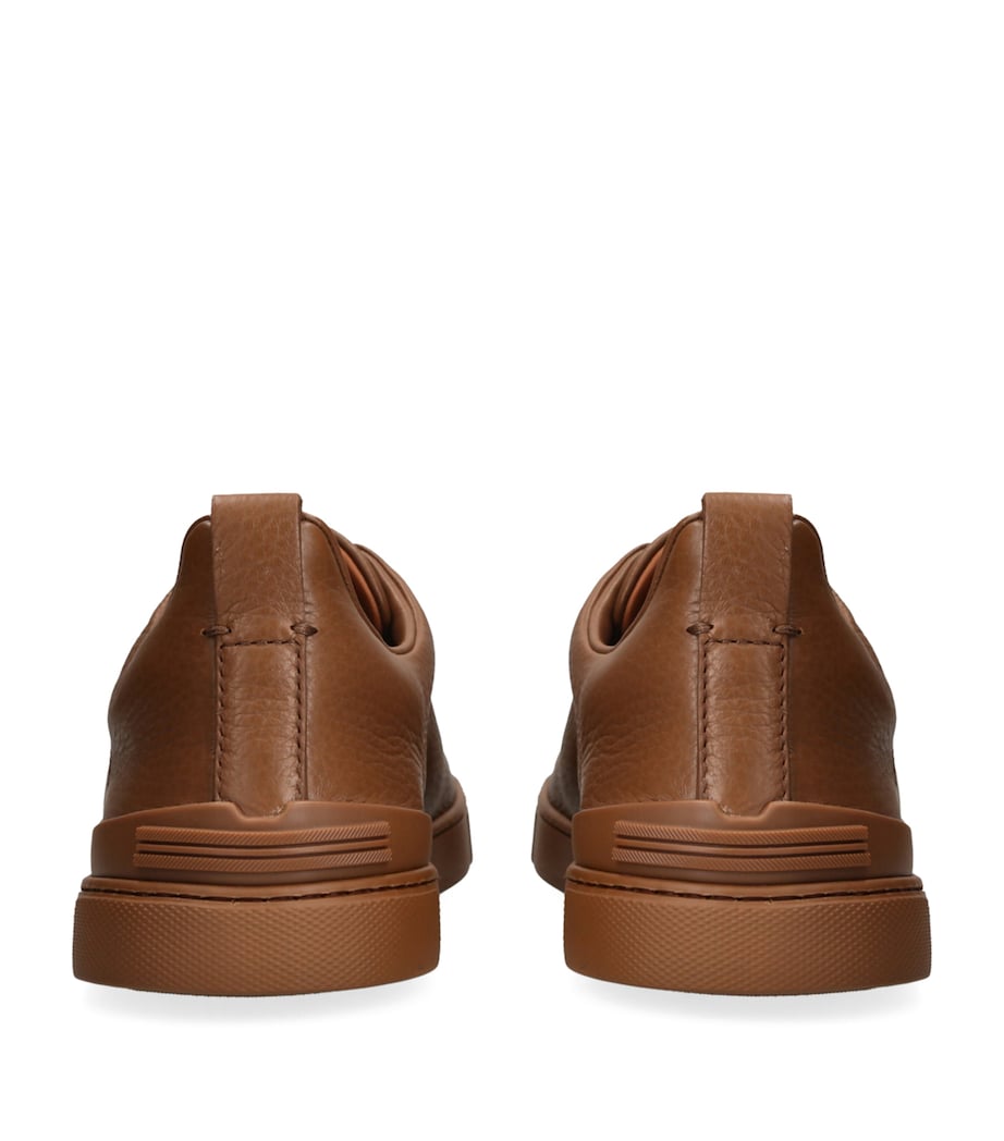 Deerskin Triple Stitch Sneakers TAN