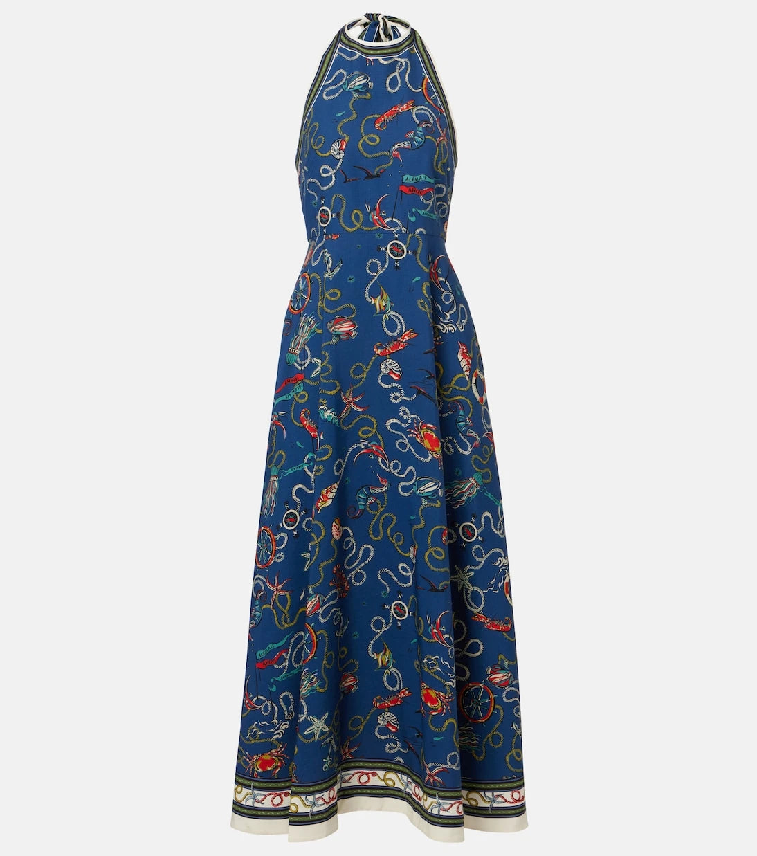 Alémais - Cove printed halterneck maxi dress