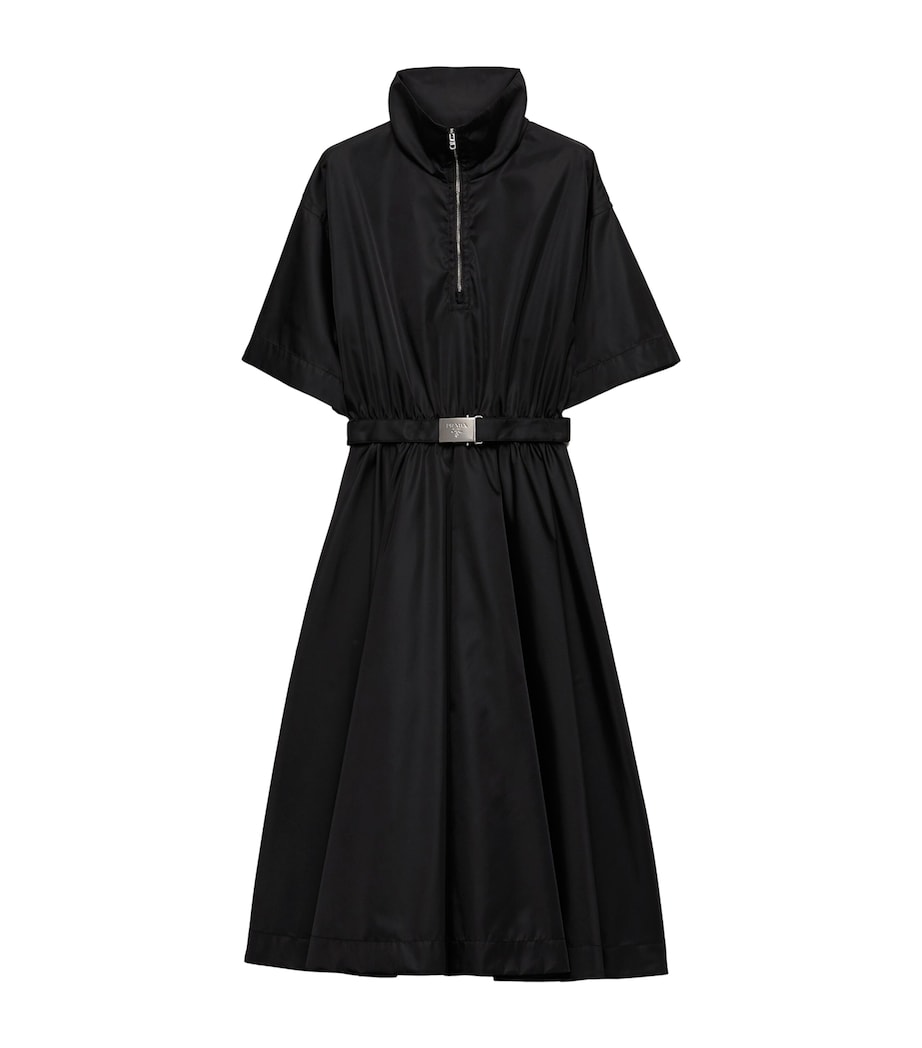 Prada Black Re-Nylon Midi Dress