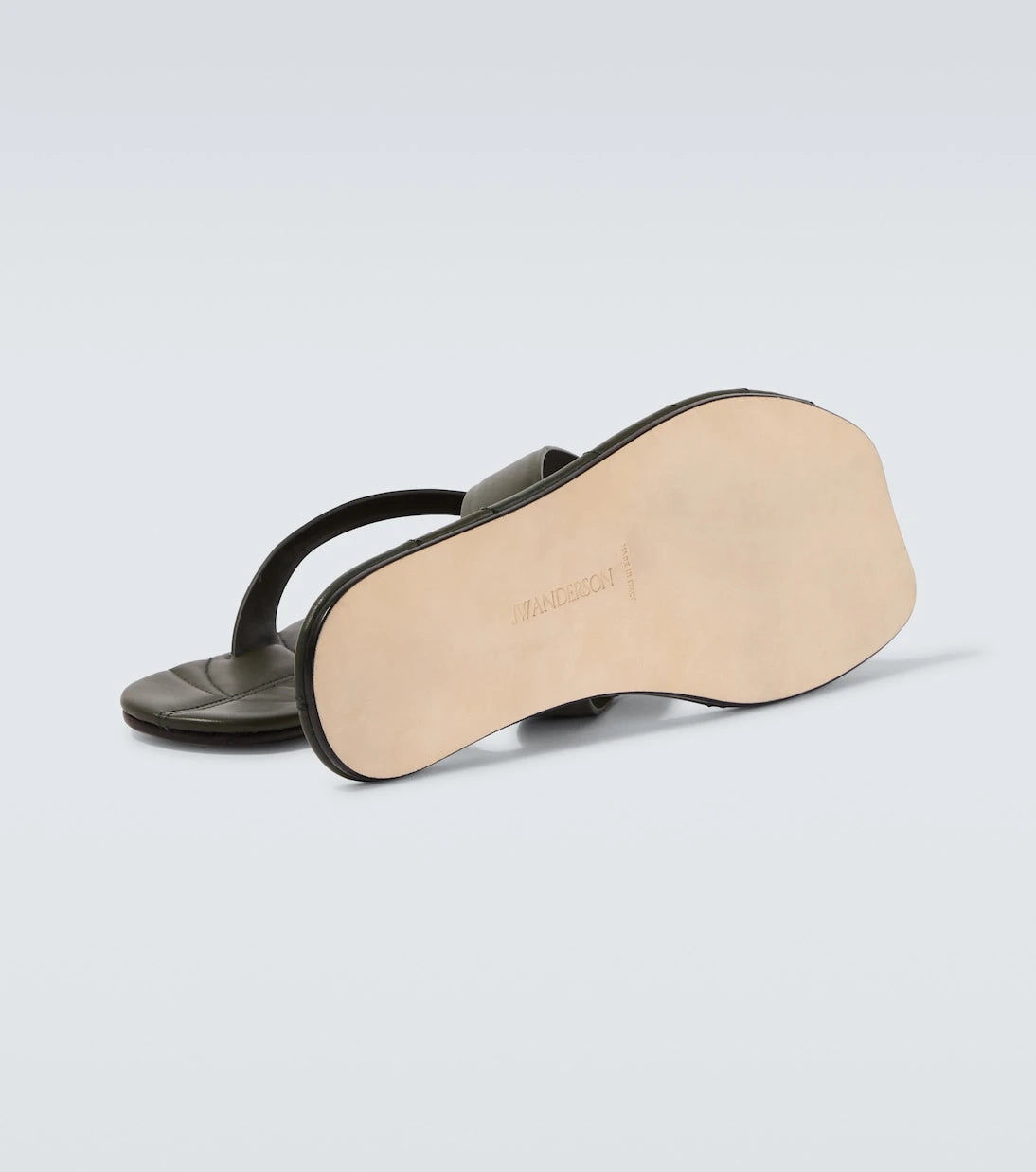 JW Anderson - Leaf leather thong sandals